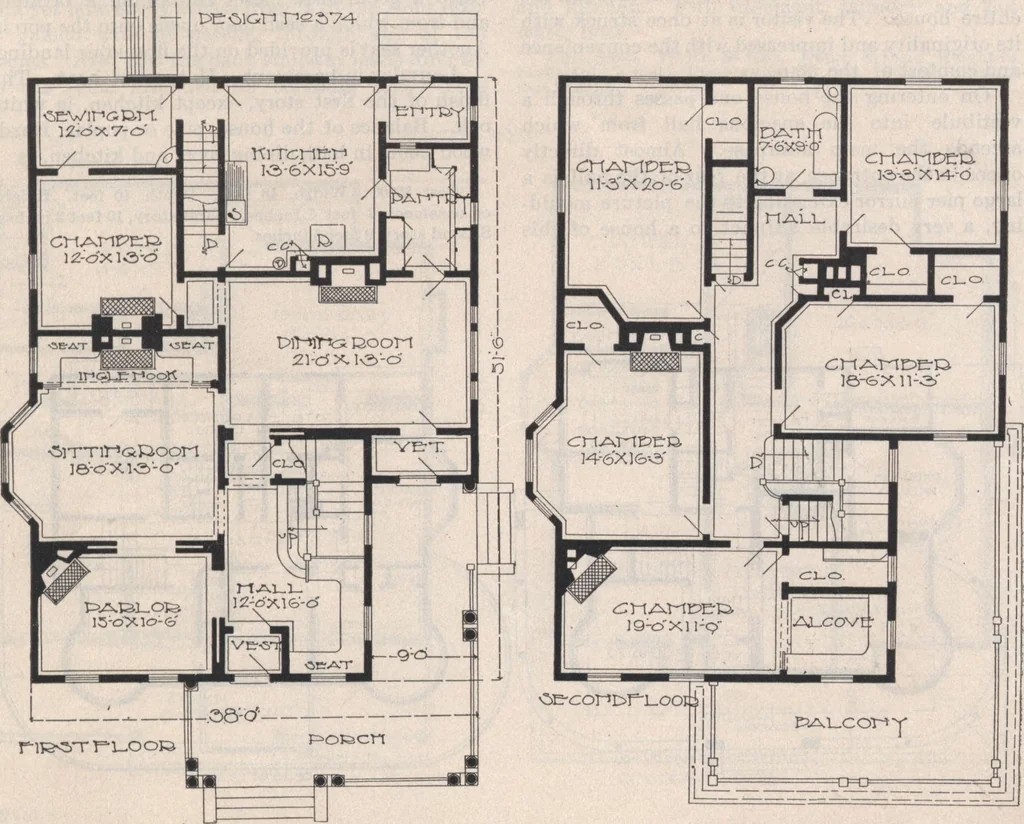 An illustration from Keith's architectural studies, no.8, 1905, leaf 48
