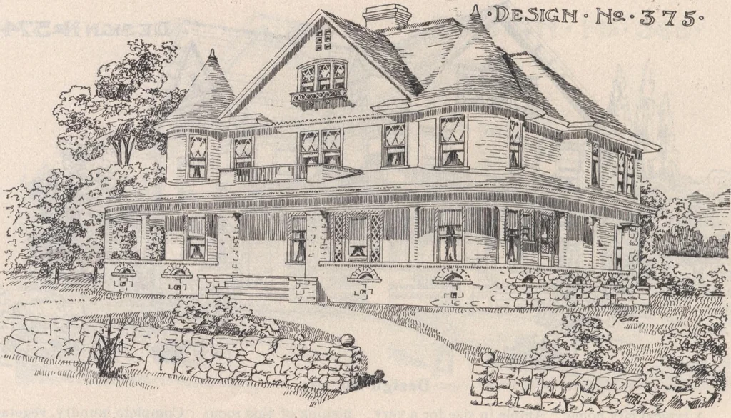An illustration from Keith's architectural studies, no.8, 1905, leaf 49