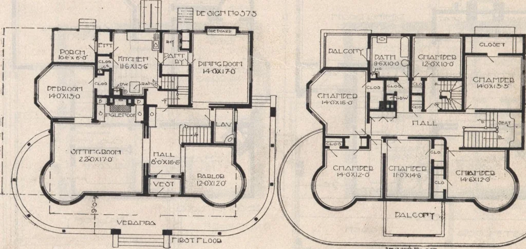 An illustration from Keith's architectural studies, no.8, 1905, leaf 49