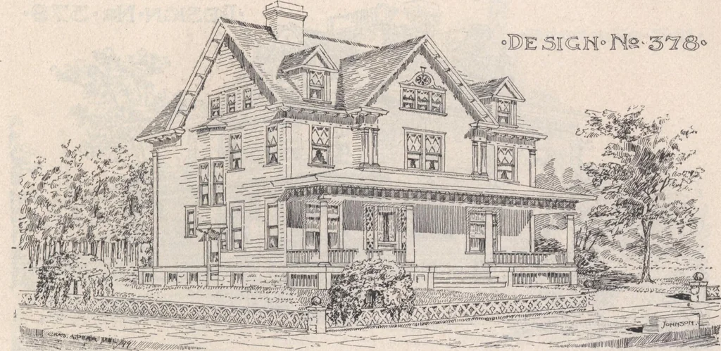 An illustration from Keith's architectural studies, no.8, 1905, leaf 50