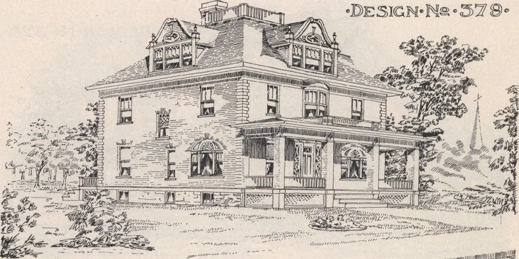 An illustration from Keith's architectural studies, no.8, 1905, leaf 51