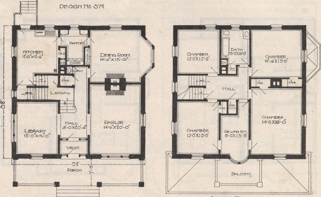 An illustration from Keith's architectural studies, no.8, 1905, leaf 51