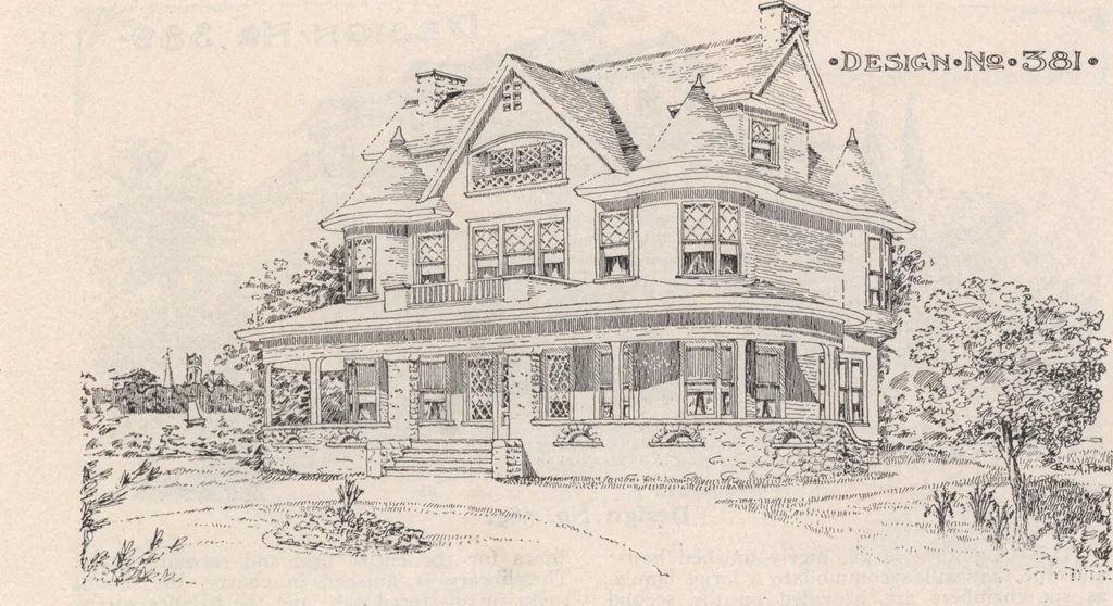 An illustration from Keith's architectural studies, no.8, 1905, leaf 52