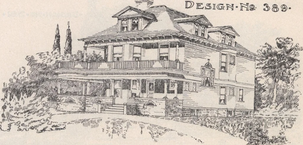 An illustration from Keith's architectural studies, no.8, 1905, leaf 53