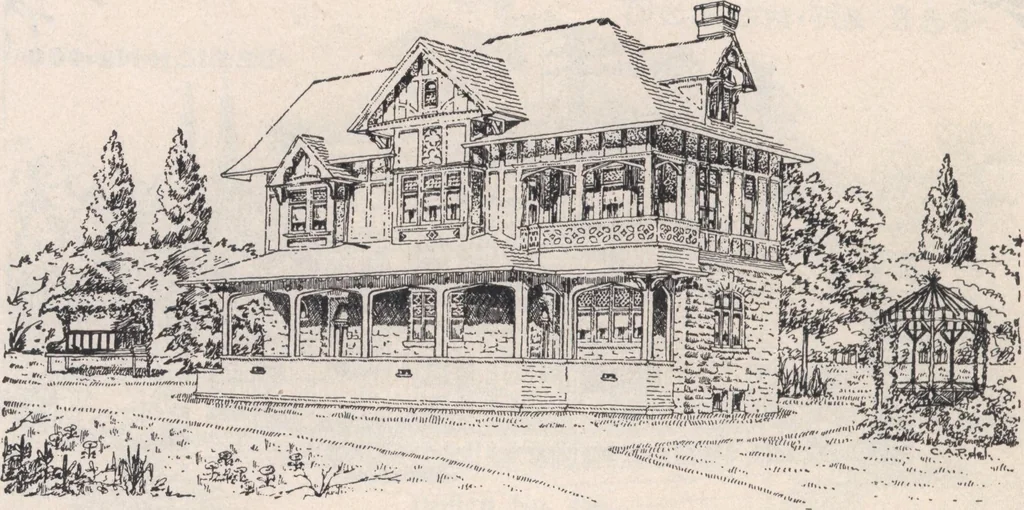 An illustration from Keith's architectural studies, no.8, 1905, leaf 55