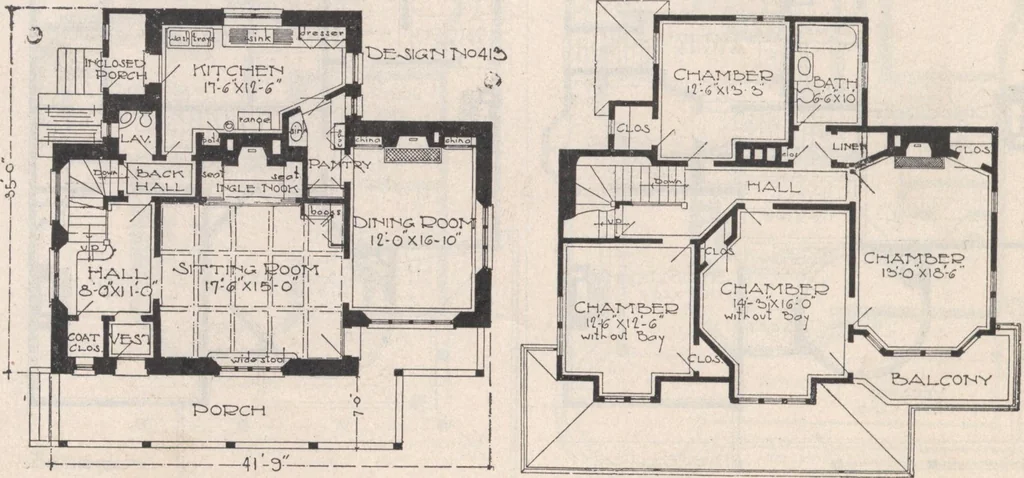 An illustration from Keith's architectural studies, no.8, 1905, leaf 55