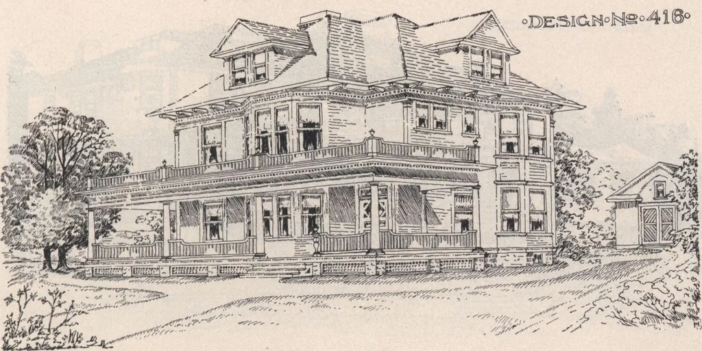An illustration from Keith's architectural studies, no.8, 1905, leaf 56