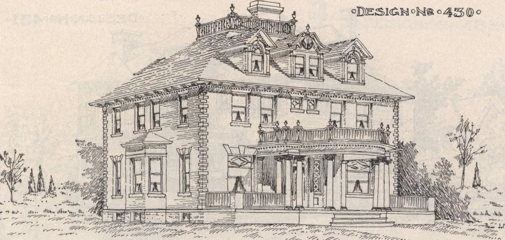 An illustration from Keith's architectural studies, no.8, 1905, leaf 58
