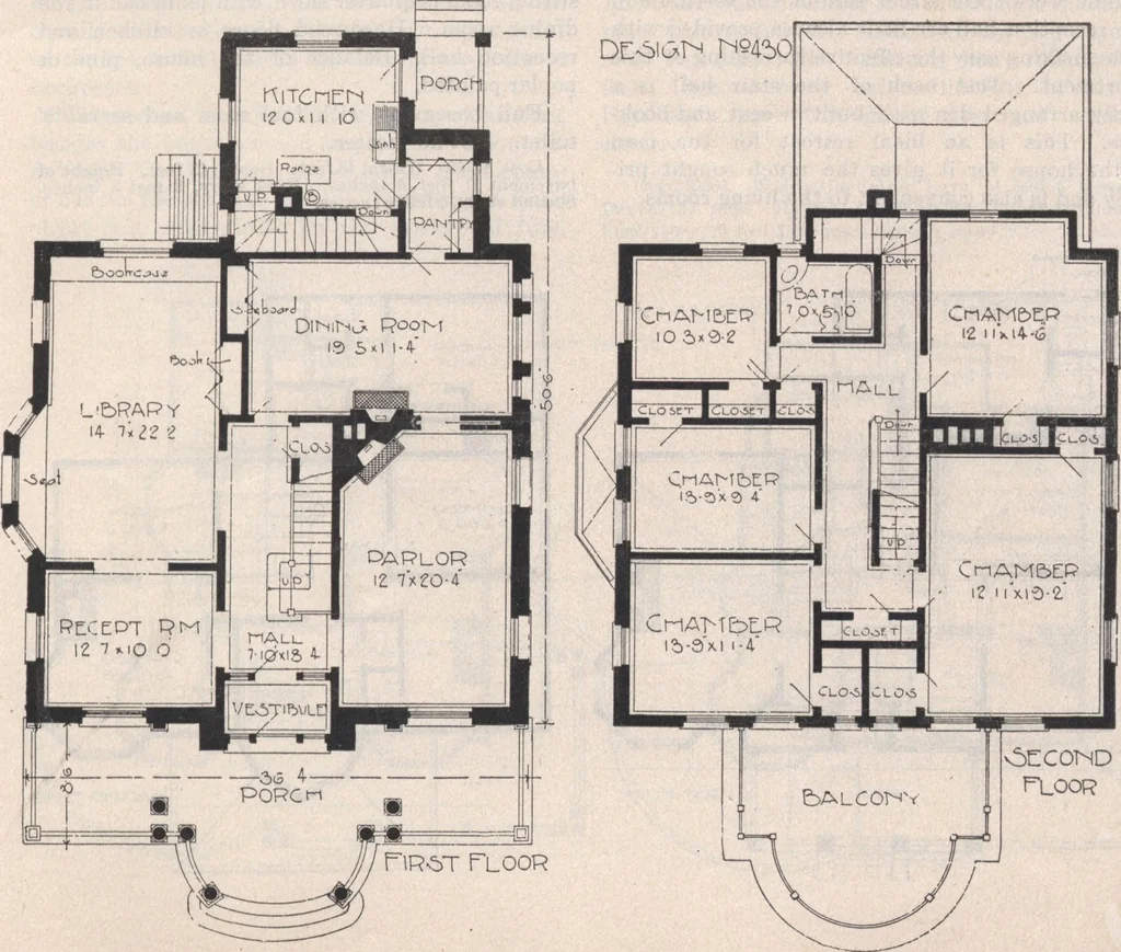 An illustration from Keith's architectural studies, no.8, 1905, leaf 58