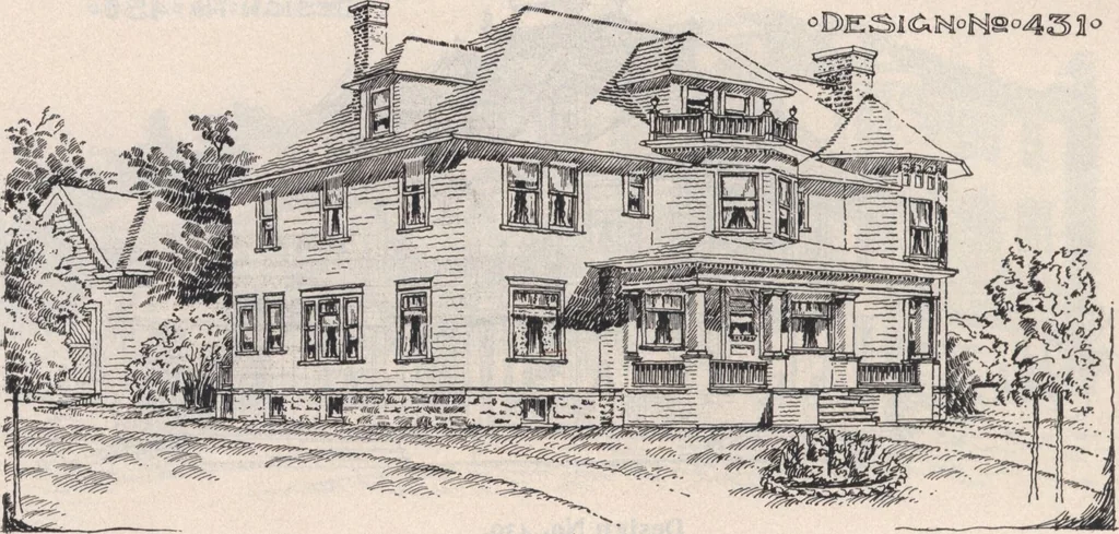 An illustration from Keith's architectural studies, no.8, 1905, leaf 59