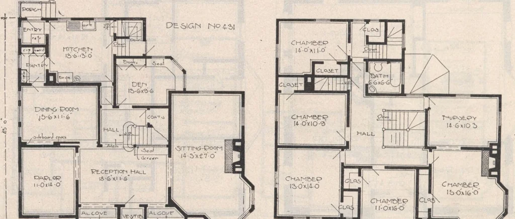 An illustration from Keith's architectural studies, no.8, 1905, leaf 59