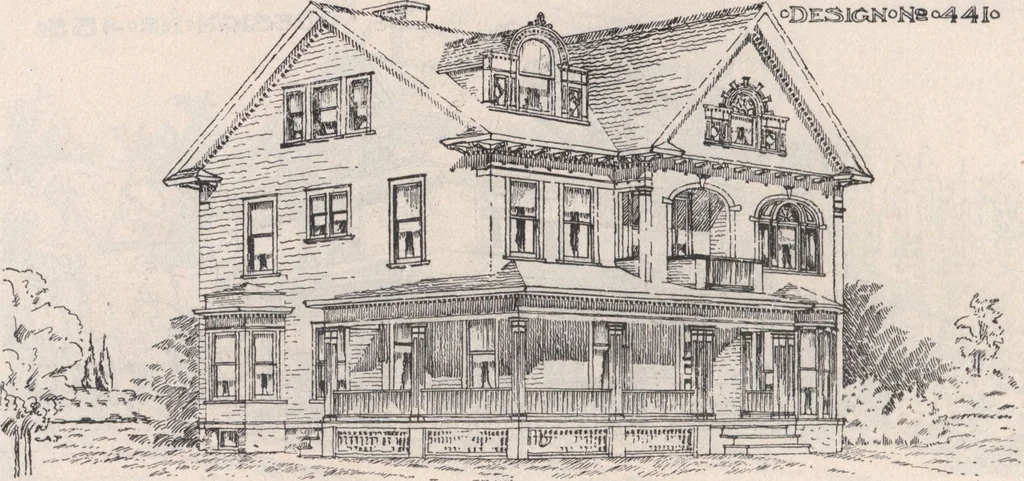 An illustration from Keith's architectural studies, no.8, 1905, leaf 61