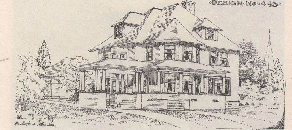 An illustration from Keith's architectural studies, no.8, 1905, leaf 62