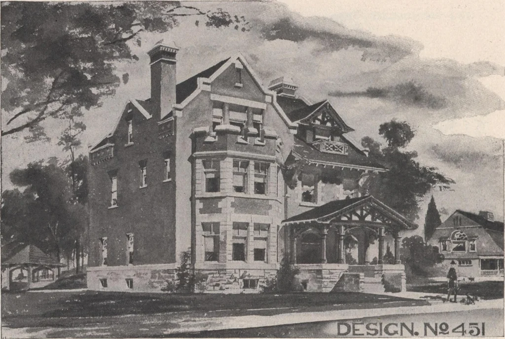 An illustration from Keith's architectural studies, no.8, 1905, leaf 63