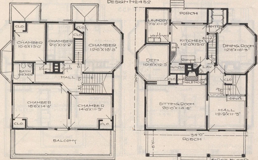 An illustration from Keith's architectural studies, no.8, 1905, leaf 64