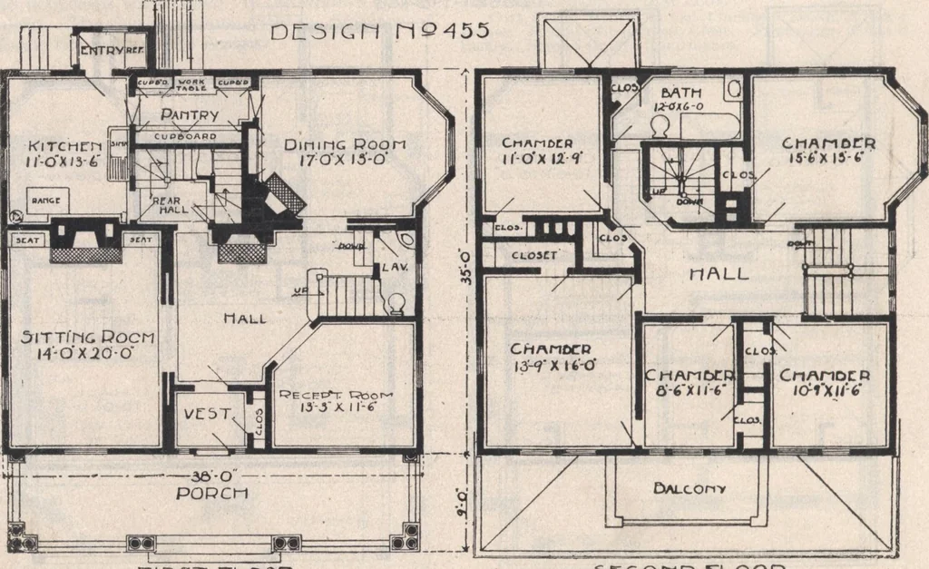 An illustration from Keith's architectural studies, no.8, 1905, leaf 65