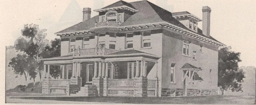 An illustration from Keith's architectural studies, no.8, 1905, leaf 68