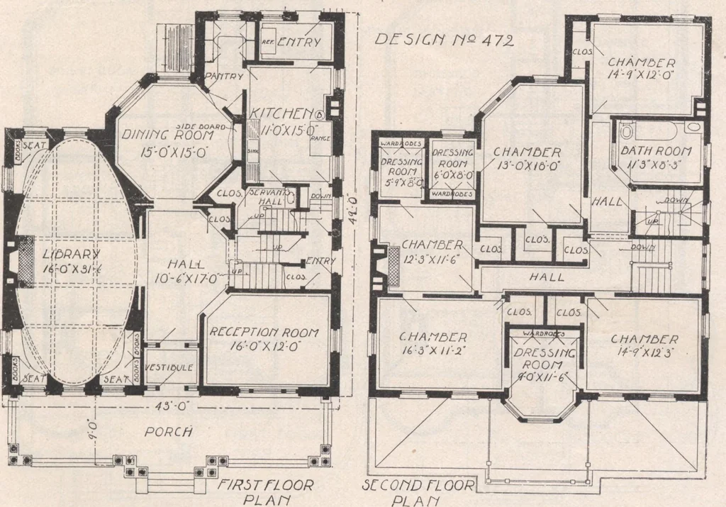 An illustration from Keith's architectural studies, no.8, 1905, leaf 68