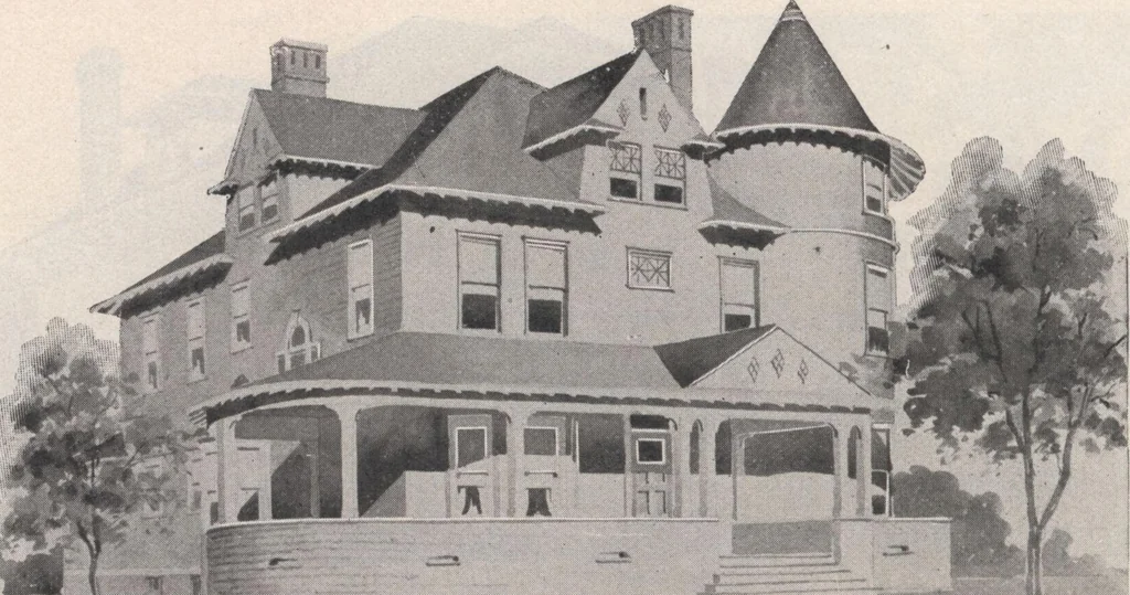 An illustration from Keith's architectural studies, no.8, 1905, leaf 69