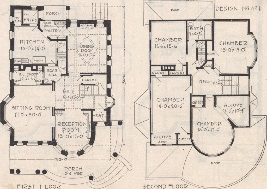 An illustration from Keith's architectural studies, no.8, 1905, leaf 71