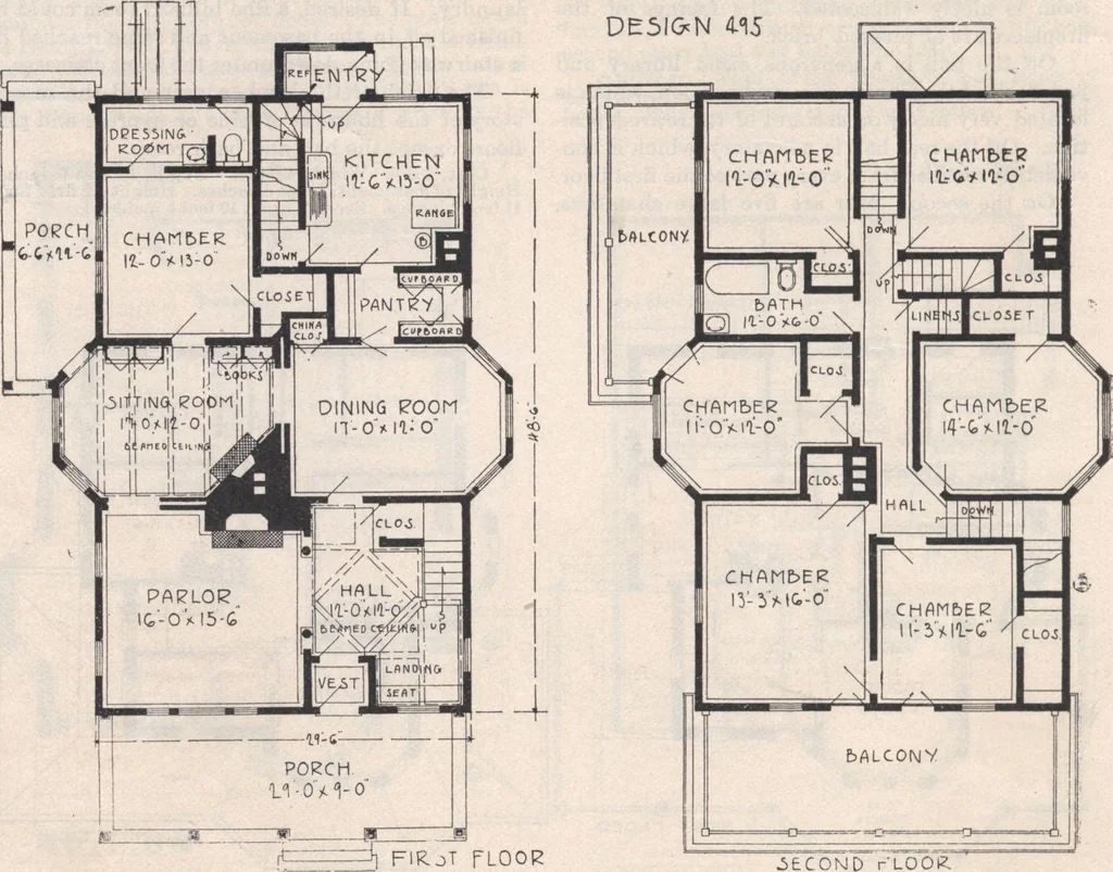 An illustration from Keith's architectural studies, no.8, 1905, leaf 73