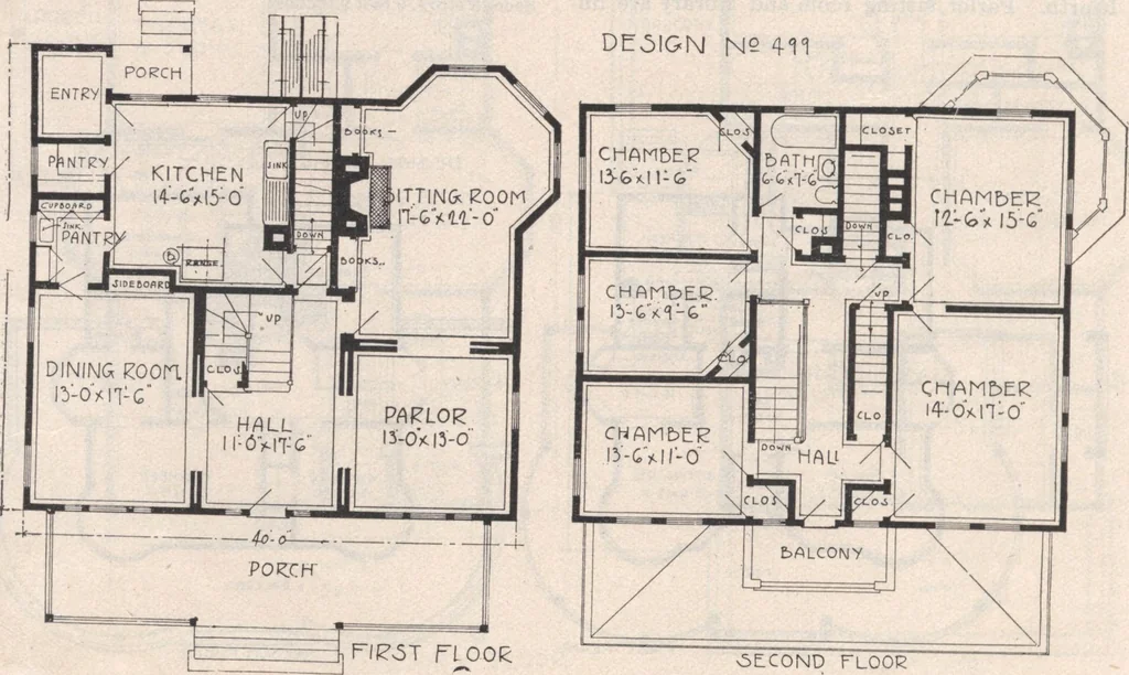 An illustration from Keith's architectural studies, no.8, 1905, leaf 75
