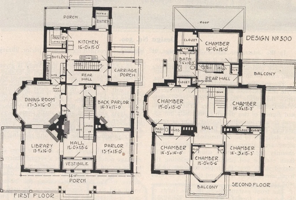 An illustration from Keith's architectural studies, no.8, 1905, leaf 77