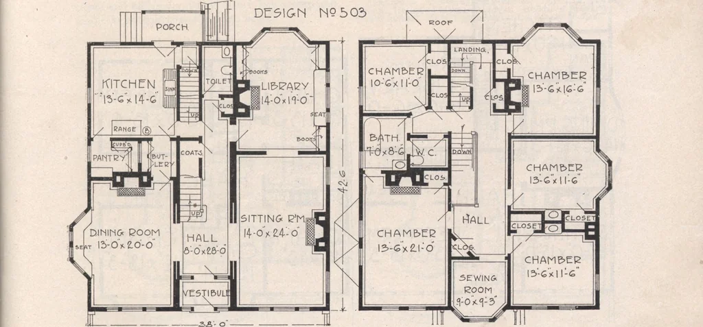 An illustration from Keith's architectural studies, no.8, 1905, leaf 78