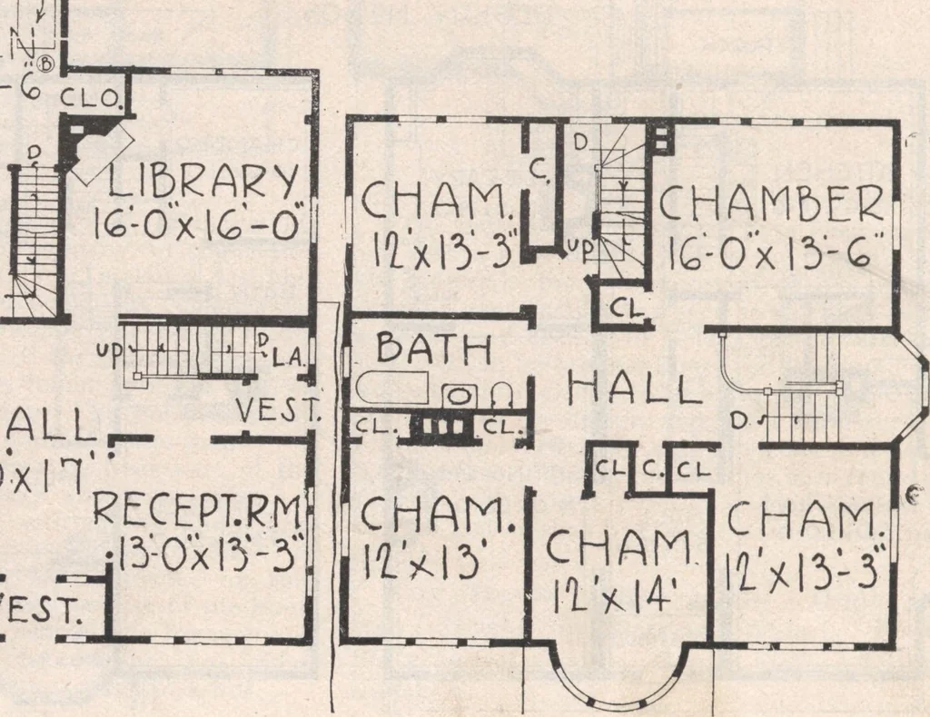 An illustration from Keith's architectural studies, no.8, 1905, leaf 79