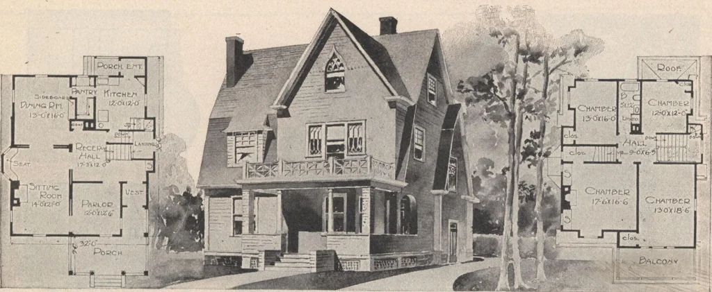 An illustration from Keith's architectural studies, no.8, 1905, leaf 8