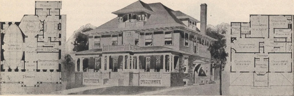 An illustration from Keith's architectural studies, no.8, 1905, leaf 8