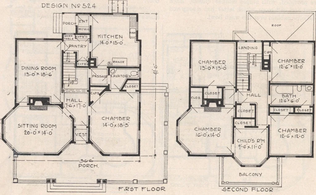 An illustration from Keith's architectural studies, no.8, 1905, leaf 81