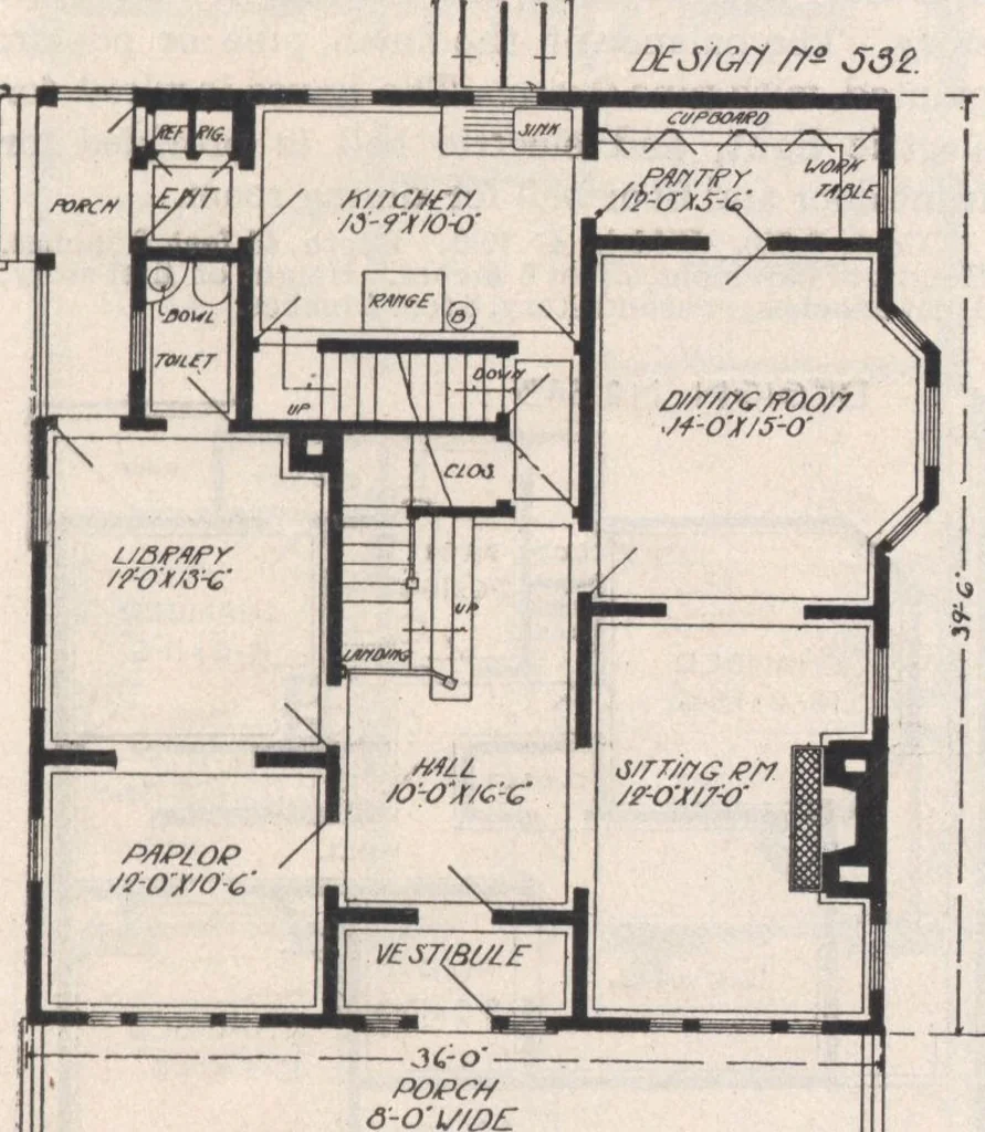 An illustration from Keith's architectural studies, no.8, 1905, leaf 82