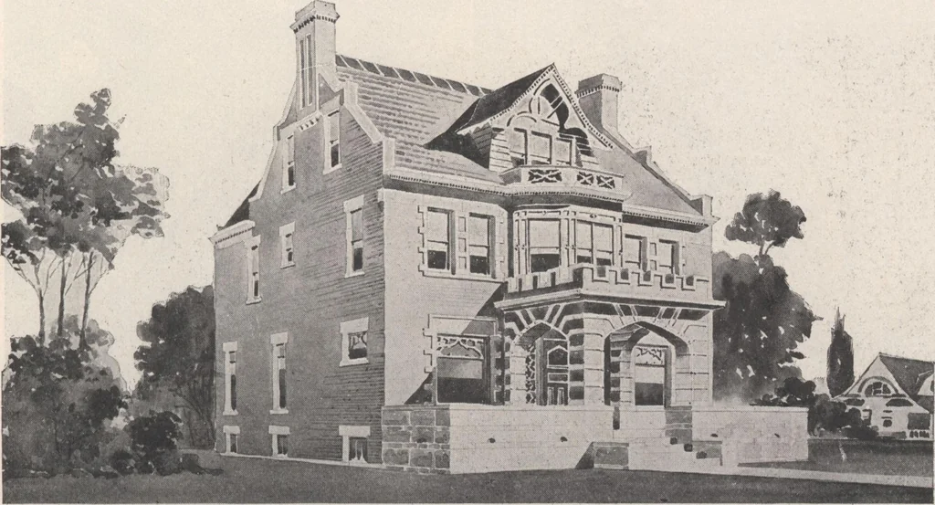 An illustration from Keith's architectural studies, no.8, 1905, leaf 84