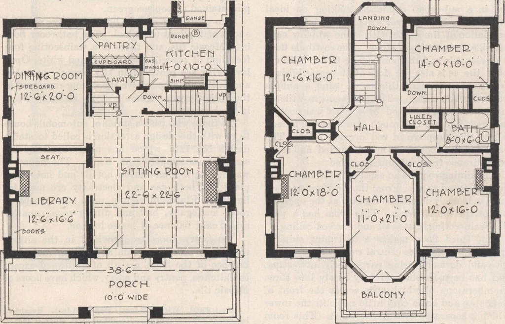An illustration from Keith's architectural studies, no.8, 1905, leaf 84
