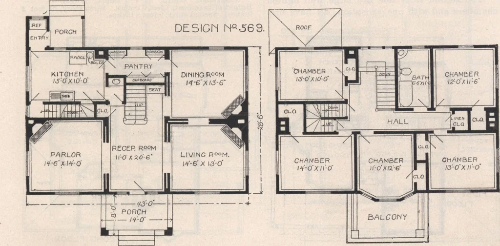 An illustration from Keith's architectural studies, no.8, 1905, leaf 88