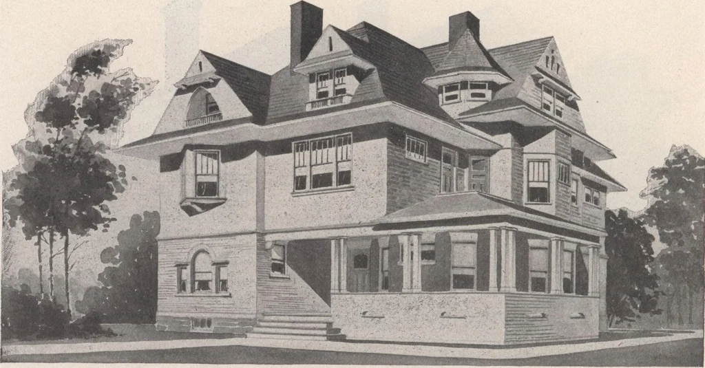 An illustration from Keith's architectural studies, no.8, 1905, leaf 89