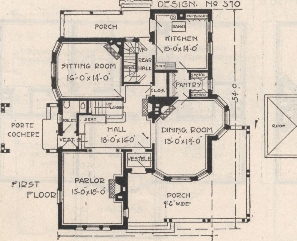An illustration from Keith's architectural studies, no.8, 1905, leaf 89