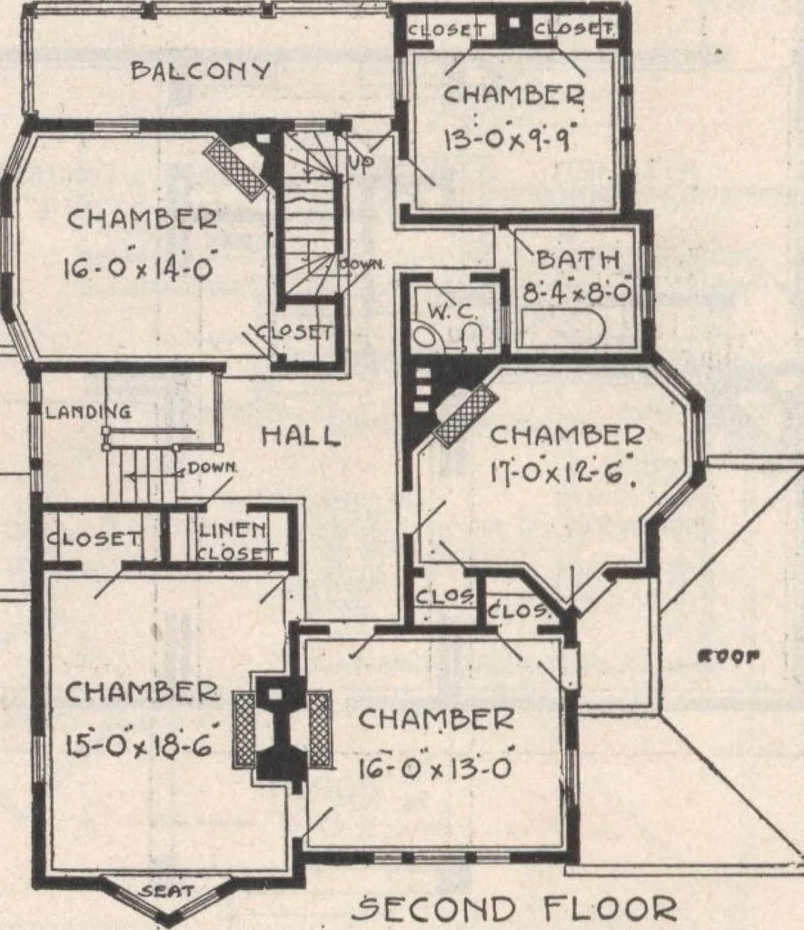 An illustration from Keith's architectural studies, no.8, 1905, leaf 89