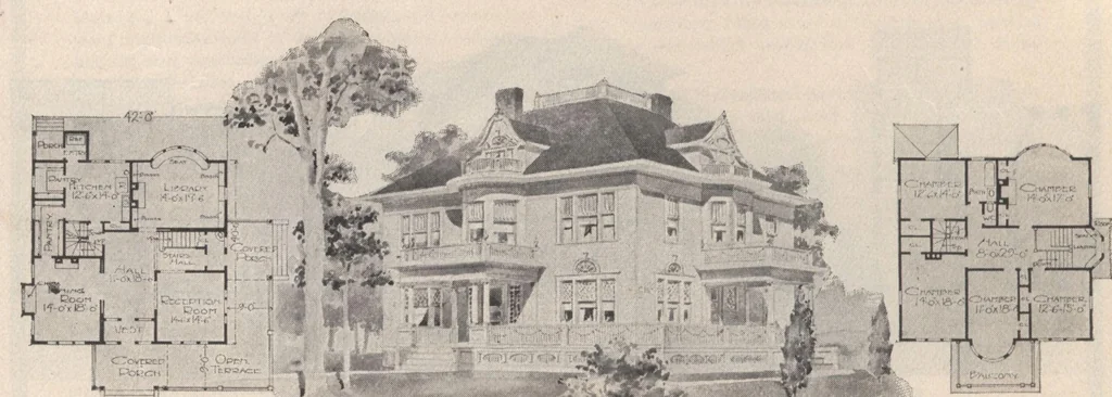 An illustration from Keith's architectural studies, no.8, 1905, leaf 9