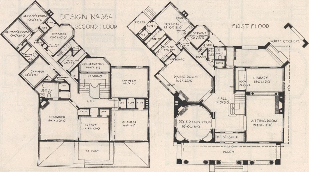 An illustration from Keith's architectural studies, no.8, 1905, leaf 91