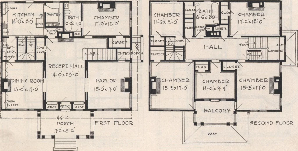 An illustration from Keith's architectural studies, no.8, 1905, leaf 92