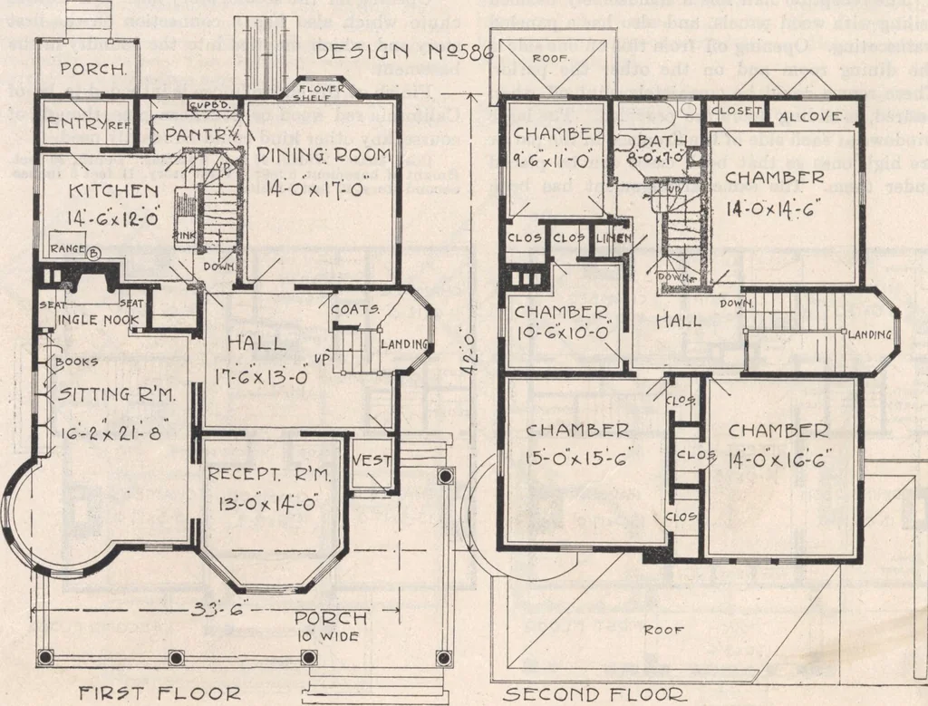 An illustration from Keith's architectural studies, no.8, 1905, leaf 93