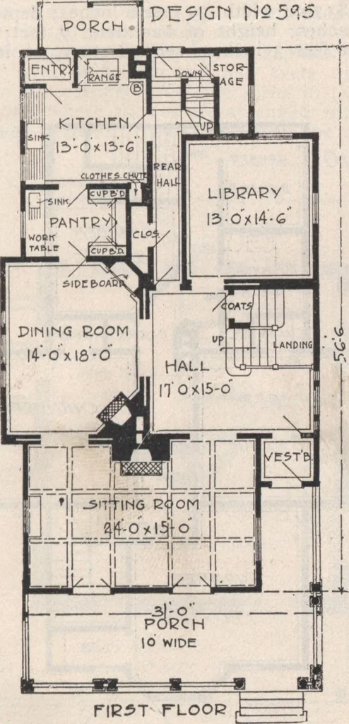 An illustration from Keith's architectural studies, no.8, 1905, leaf 94