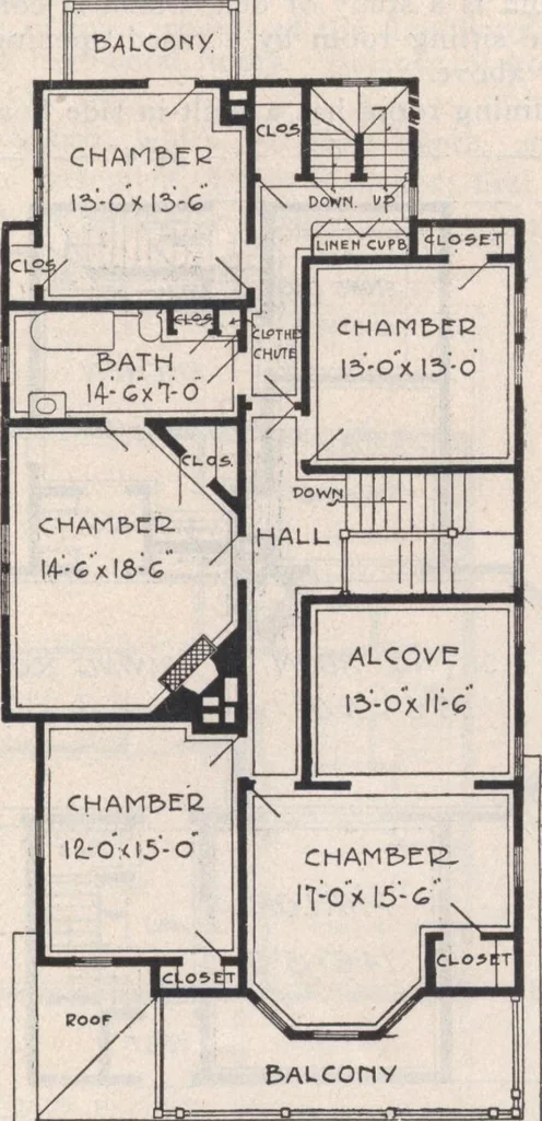 An illustration from Keith's architectural studies, no.8, 1905, leaf 94
