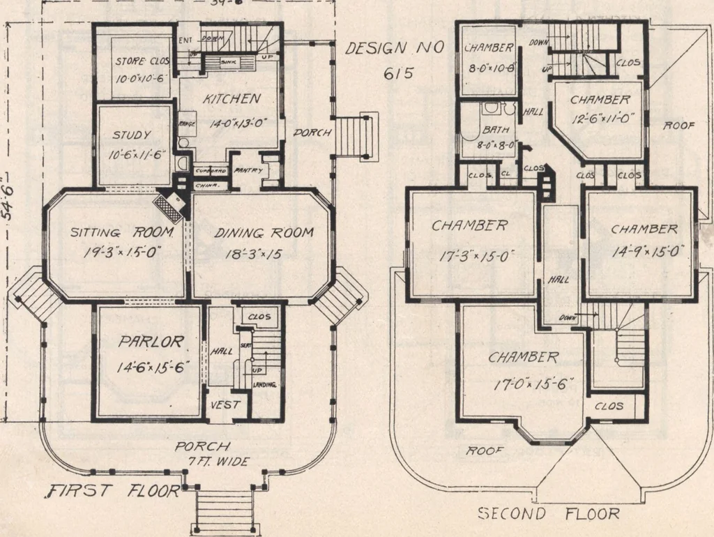 An illustration from Keith's architectural studies, no.8, 1905, leaf 95