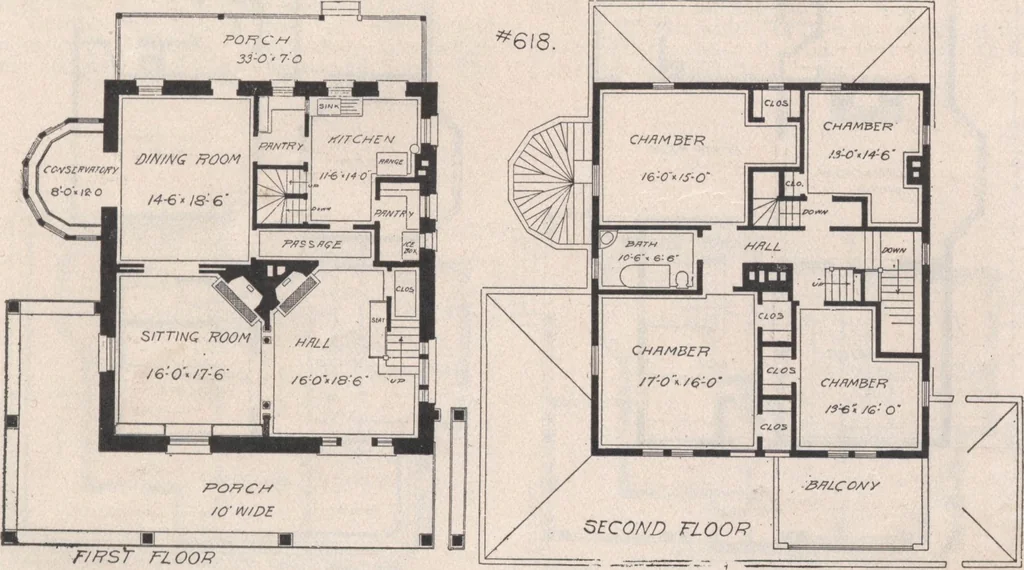 An illustration from Keith's architectural studies, no.8, 1905, leaf 96