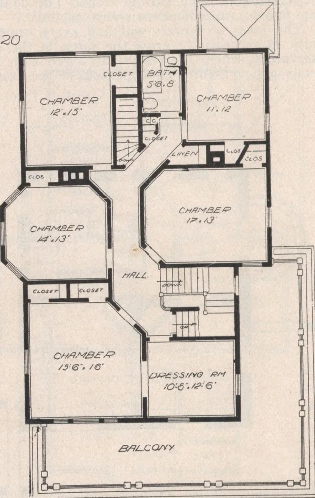 An illustration from Keith's architectural studies, no.8, 1905, leaf 97