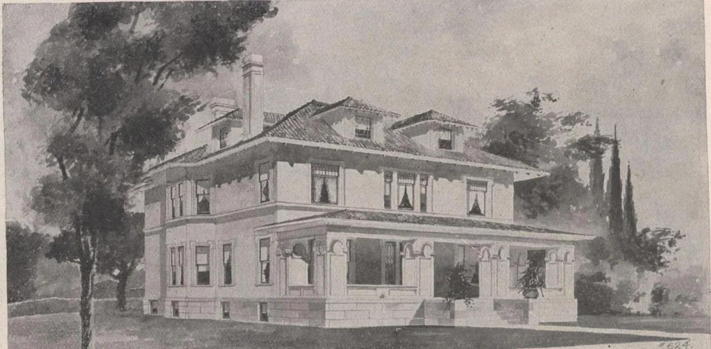 An illustration from Keith's architectural studies, no.8, 1905, leaf 99
