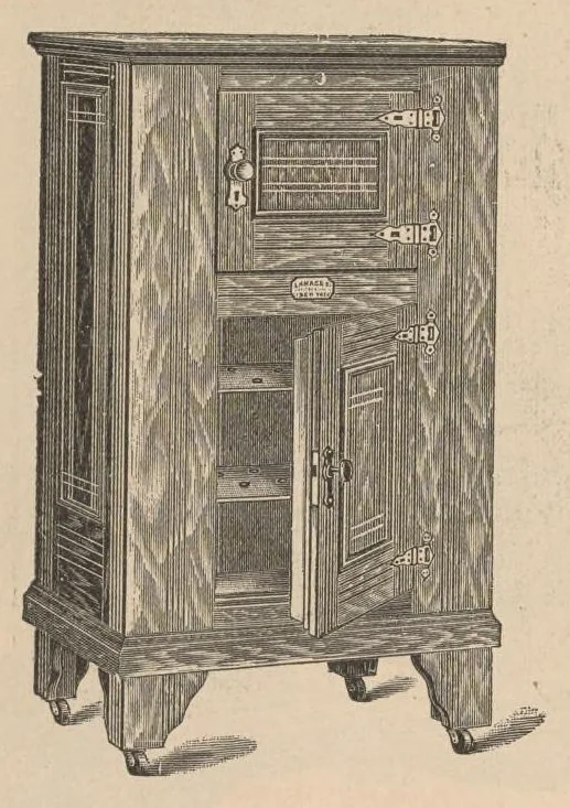 An illustration from L.H. Mace & Co. : annual catalogue of 1894: refrigerators, woodenware, childrens carriages, imported and domestic toys, 1894, leaf 15